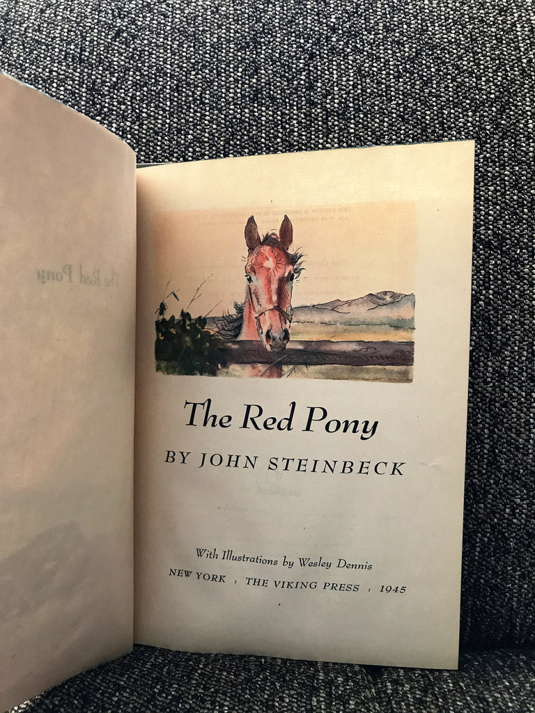 "THE RED PONY" FIRST EDITION (VINTAGE 1945 HARDBACK IN AMAZING CONDITI