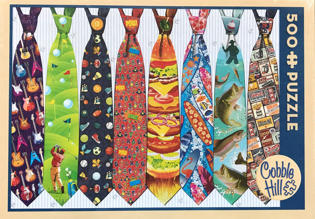 500PIECE NECKTIES! GETCHYER NECKTIES! "DAD TIES" RAINBOWY PUZZLE