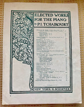 RARE "ELECTED WORKS FOR THE PIANO BY P.I. TCHAIKOVSKY" ("OPENING THEME FROM PIANO CONCERTO NO. 1"/G. SCHIRMER, INC. VINTAGE SHEET MUSIC)