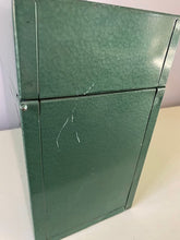 VINTAGE PORTA-FILE GREEN METAL FILE BOX (RARE TO FIND WITH ORIGINAL STICKER/KEY)--MADE IN THE USA!