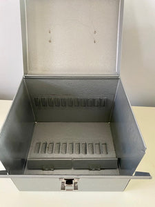 VINTAGE GRAY METAL SPECIALTY-FILE BOX (EXCELSIOR)