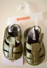 ITTY-BITTY, SIZE 1, SWEETY-SWEET, FISHERMAN'S BABY SANDALS--OLIVE-COLOR/GENDER-NEUTRAL