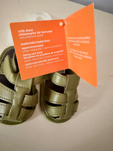ITTY-BITTY, SIZE 1, SWEETY-SWEET, FISHERMAN'S BABY SANDALS--OLIVE-COLOR/GENDER-NEUTRAL