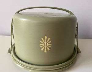 VINTAGE TUPPERWARE CAKE CARRIER (3-PIECE SET):  MADE IN THE USA!