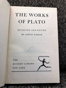 RARE! "THE WORKS OF PLATO" (VINTAGE 1928 HARDCOVER/AS IS)