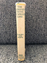 "THE BOBBSEY TWINS AT SPRUCE LAKE" (VINTAGE 1930 BOOK, WITH RARE BOOK JACKET)