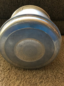 VINTAGE SILVER-RIBBED, INSULATED-ALUMINUM SEARS SPOUTED WATER JUG