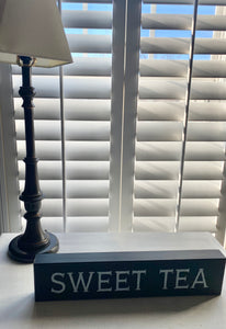 TIME FOR SOME "SWEET TEA" GORGEOUS, BLACK/IVORY WOOD WALL DECOR