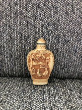 INTRICATELY-CARVED, TEENY-TINY CHINESE SNUFF BOTTLE