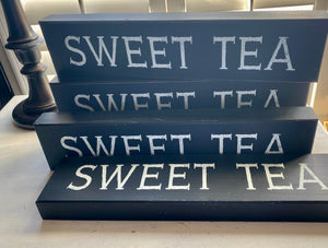 TIME FOR SOME "SWEET TEA" GORGEOUS, BLACK/IVORY WOOD WALL DECOR