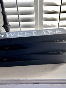 TIME FOR SOME "SWEET TEA" GORGEOUS, BLACK/IVORY WOOD WALL DECOR