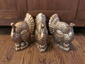 COPPER-LOOK TURKEY FALL/THANKSGIVING DECOR (STURDY AND TIMELESS--ENJOY YEAR-AFTER-YEAR)