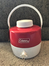 VINTAGE COLEMAN RED METAL PICNIC JUG