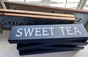 TIME FOR SOME "SWEET TEA" GORGEOUS, BLACK/IVORY WOOD WALL DECOR