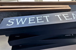 TIME FOR SOME "SWEET TEA" GORGEOUS, BLACK/IVORY WOOD WALL DECOR