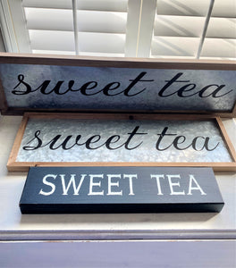 TIME FOR SOME "SWEET TEA" GORGEOUS, BLACK/IVORY WOOD WALL DECOR