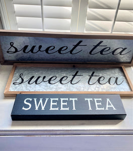 HUGE! GORGEOUS! "SWEET TEA" GALVANIZED WALL DECOR--MAKES AN EXTRA SPECIAL GIFT