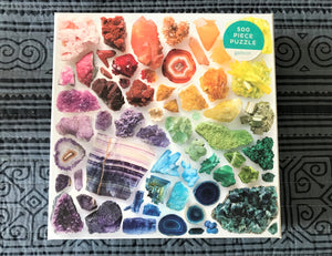 500-PIECE PUZZLE--A RAINBOW-Y ARRANGEMENT OF GORGEOUS CRYSTALS