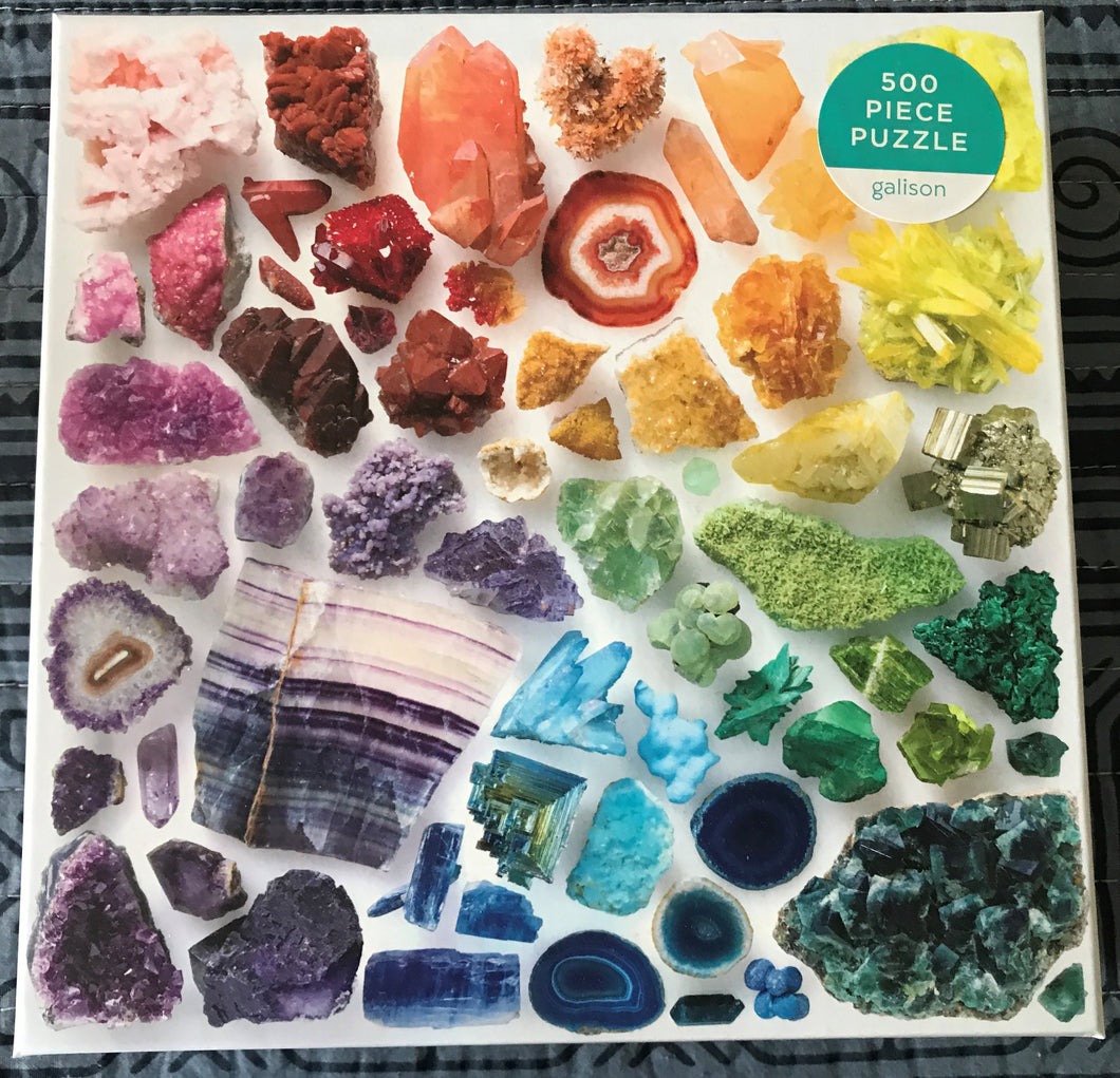 500-PIECE PUZZLE--A RAINBOW-Y ARRANGEMENT OF GORGEOUS CRYSTALS