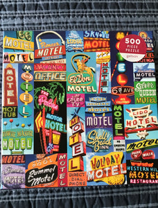 500-PIECE PUZZLE VACANCY? OR NO VACANCY? COOL-LOOKING VINTAGE MOTEL SIGNS