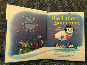 "THE LITTLEST SNOWMAN" (VINTAGE 1974 WONDER BOOKS)