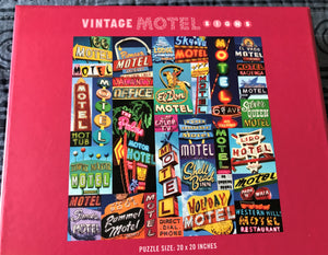 500-PIECE PUZZLE VACANCY? OR NO VACANCY? COOL-LOOKING VINTAGE MOTEL SIGNS