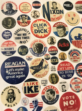 500-PIECE AMERICANA-THEMED PUZZLE:  FUN, INTERESTING, HISTORIC PRESIDENTIAL CAMPAIGN BUTTONS (MADE IN THE USA!)
