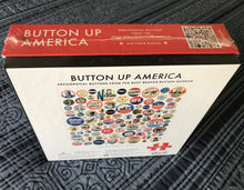 500-PIECE AMERICANA-THEMED PUZZLE:  FUN, INTERESTING, HISTORIC PRESIDENTIAL CAMPAIGN BUTTONS (MADE IN THE USA!)