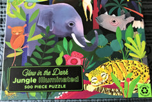 500-PIECE FRESH AND MODERN JUNGLE ANIMALS PUZZLE (GLOWS IN THE DARK!)