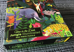 500-PIECE FRESH AND MODERN JUNGLE ANIMALS PUZZLE (GLOWS IN THE DARK!)