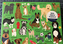 500-PIECE SO MANY DOGGIE BREEDS! FRESH AND MODERN, FUN PUZZLE