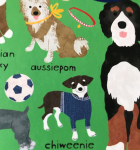 500-PIECE SO MANY DOGGIE BREEDS! FRESH AND MODERN, FUN PUZZLE