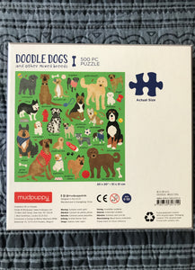 500-PIECE SO MANY DOGGIE BREEDS! FRESH AND MODERN, FUN PUZZLE