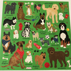 500-PIECE SO MANY DOGGIE BREEDS! FRESH AND MODERN, FUN PUZZLE