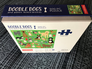 500-PIECE SO MANY DOGGIE BREEDS! FRESH AND MODERN, FUN PUZZLE