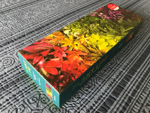 1,000-PIECE PUZZLE COLORFUL, OMBRE ARRANGEMENT WITH PLANTS/FLOWERS PANORAMA (HUGE AND SO SPECIAL)