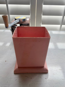 MID-CENTURY ICE-O-MAT:  VERY RARE, VERY SPECIAL VINTAGE PINK ICE CRUSHER--SO CHARMING