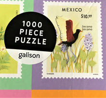 1,000-PIECE INTERNATIONAL BIRD STAMPS PUZZLE--SO PRETTY!