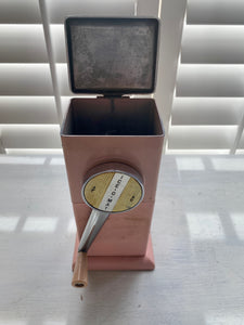 MID-CENTURY ICE-O-MAT:  VERY RARE, VERY SPECIAL VINTAGE PINK ICE CRUSHER--SO CHARMING