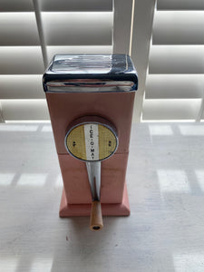 MID-CENTURY ICE-O-MAT:  VERY RARE, VERY SPECIAL VINTAGE PINK ICE CRUSHER--SO CHARMING