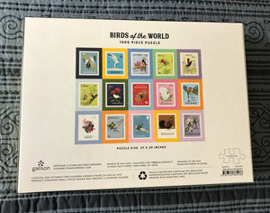 1,000-PIECE INTERNATIONAL BIRD STAMPS PUZZLE--SO PRETTY!