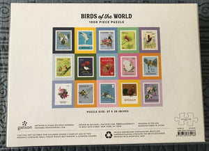 1,000-PIECE INTERNATIONAL BIRD STAMPS PUZZLE--SO PRETTY!