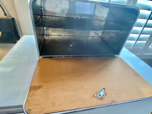 MID-CENTURY "BEAUTY BOX/BY LINCOLN" VINTAGE, ALL-CHROME BREAD BOX (1950S-ERA)--SO SPECIAL! SO RARE! VINTAGE