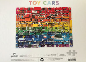 1,000-PIECE PUZZLE RRROOM! OMBRE RAINBOW ROWS OF VINTAGE-ISH TOY CARS (ONE OF MY FAVORITE ITEMS)