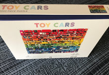 1,000-PIECE PUZZLE RRROOM! OMBRE RAINBOW ROWS OF VINTAGE-ISH TOY CARS (ONE OF MY FAVORITE ITEMS)