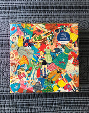 1,000-PIECE PUZZLE WITH RETRO, RAINBOW-COLORED PAPER DOLL COLLAGE