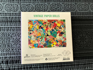 1,000-PIECE PUZZLE WITH RETRO, RAINBOW-COLORED PAPER DOLL COLLAGE