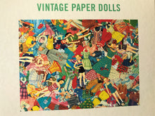 1,000-PIECE PUZZLE WITH RETRO, RAINBOW-COLORED PAPER DOLL COLLAGE
