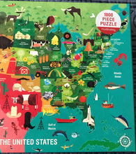 1,000-PIECE USA MAP WITH STATE CAPITALS/ART SYMBOLS FOR EACH PLACE (SO COLORFUL! SO FUN! GREAT FAMILY GIFT)