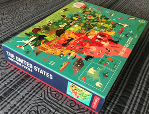 1,000-PIECE USA MAP WITH STATE CAPITALS/ART SYMBOLS FOR EACH PLACE (SO COLORFUL! SO FUN! GREAT FAMILY GIFT)